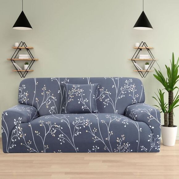 Printed Sofa Cover Stretch Couch Cover Slipcovers with One Pillow Case X-Large - Picture 2 of 6